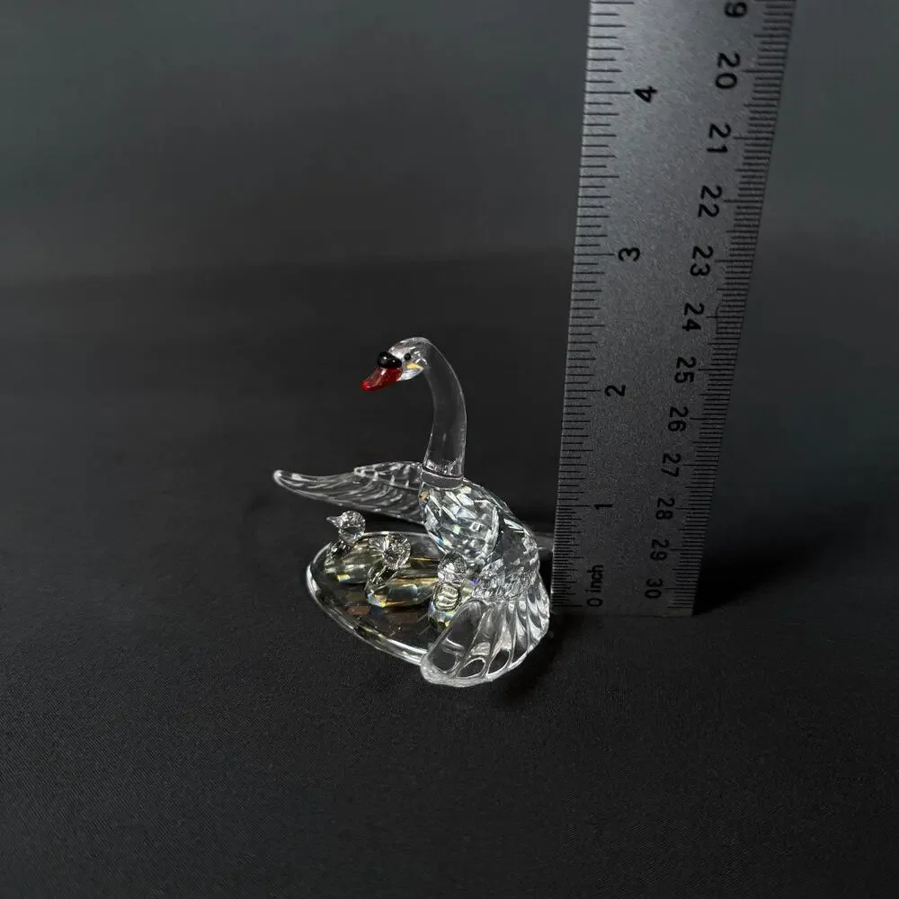 Vintage SWAROVSKI SWAN FAMILY Crystal glass figurine 2.5